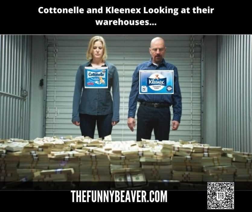 Cottonelle-And-Kleenex Funny Making Money From Crisis Memes Cottonelle And Kleenex Cashing In