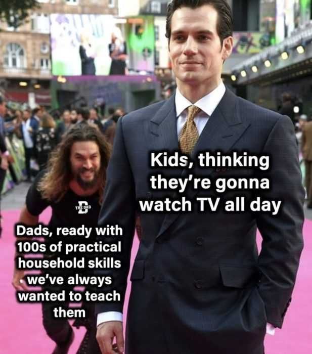 Kids Who Expect To Watch Tv All Day During Home School... Homeschooling Memes Meme About Kids Who Expect To Watch Tv All Day During Home School...like Aquaman About To Tackle Superman