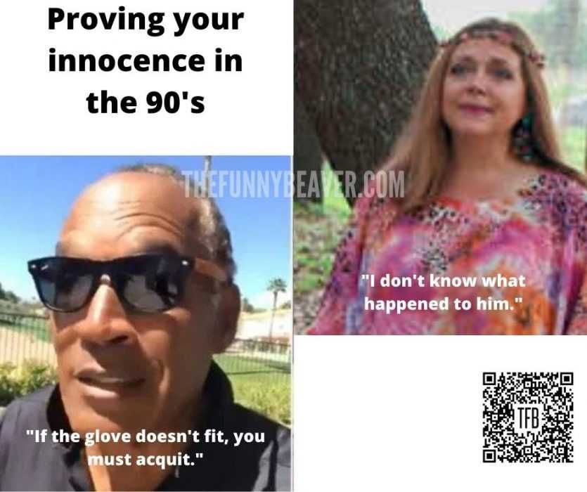 Carole-Baskins-Meme-Proving-Your-Innocence-In-90S Carole Baskin Memes Joke About How To Prove Your Innocence In The 90S