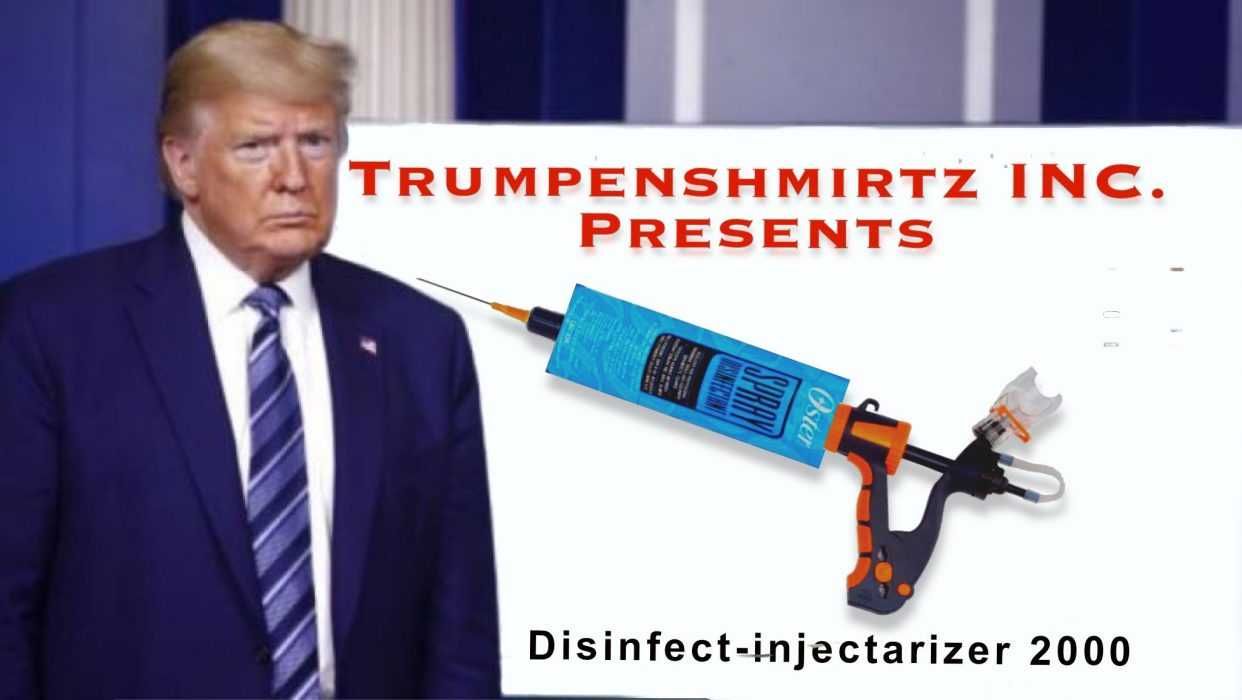 Trump-Injectry Lysol Memes Bleach Memes And Disinfectant Memes Meme Of A Lysol Injectarizer