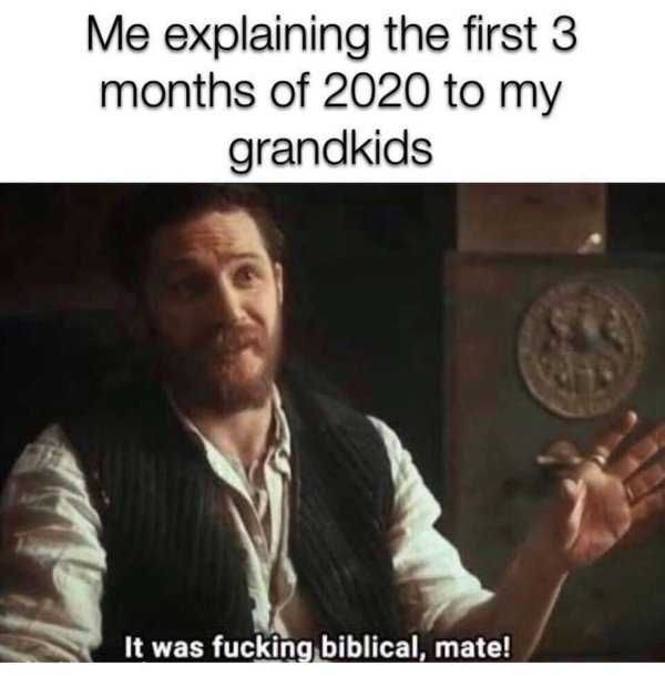 2020-Biblical 2020 Memes Explaining 2020 To Grandkids Meme