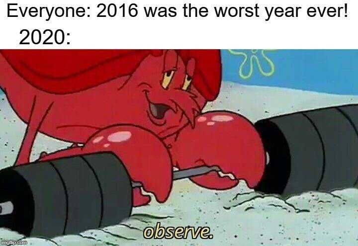 2020-Observe 2020 Memes 2020 Meme Depicting A Crab Lifting Weights
