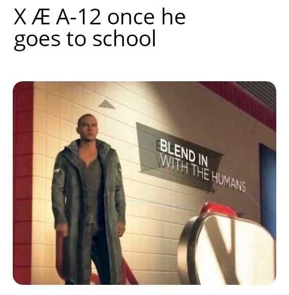 Axe-Blend X Æ A12 Told To Blend In With The Humans Once He Goes To School