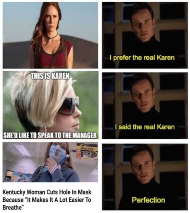 Karen-Cuts-Hole Karen Coronavirus Memes Real Karen