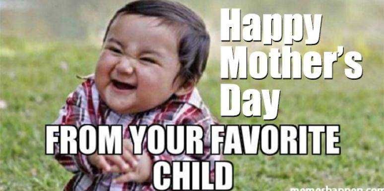 Momheader_0 Mothers Day Memes Mom Meme About A Child Looking Like He'S Scheming Something While Wishing Happy Mother'S Day