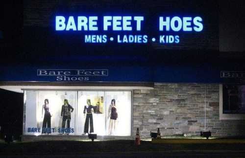 Sign-Bare-Feet-Hoes Bare Feet Shoes Sign Fail Bare Feet Hoes