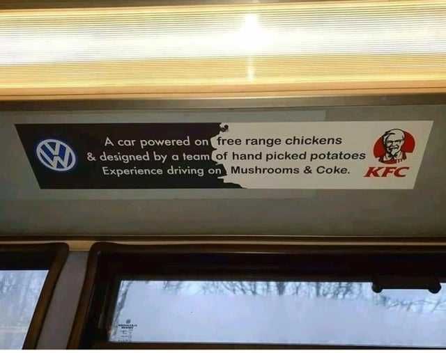 Sign-Driving-Kfc-1 Sticker Fail Volkswagen Powered By Kfc