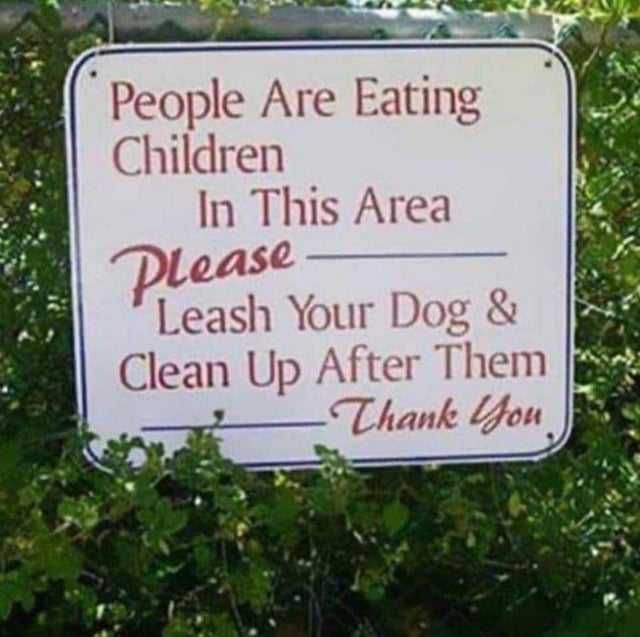 Sign-People-Eating Park Sign Fail People Are Eating Children In This Area