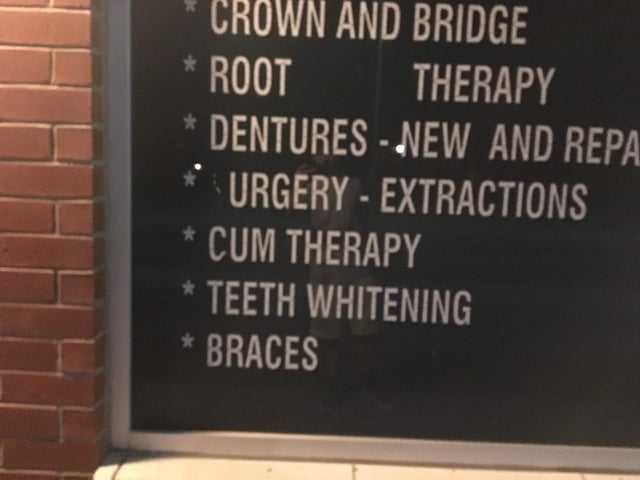 Sign-Therapy Dental Practice Sign Fail Cum Therapy