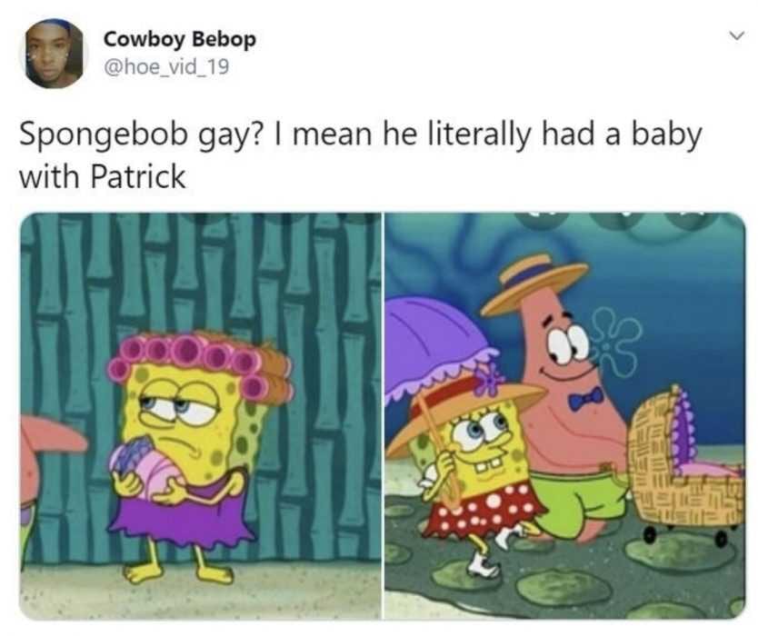 Gay-Spongebob-Meme-18 Spongebag Had A Baby With Patrick Meme