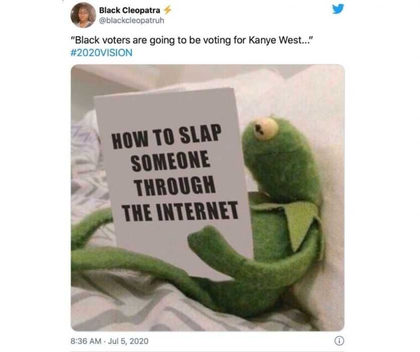 Kermit-On-Kanye-For-President Kermit The Frog Reading How To Slap Someone Over Internet Meme