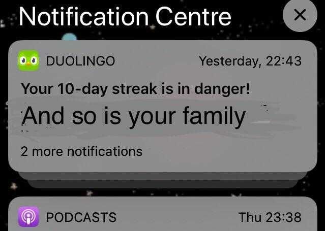 Duo-So-Is-Your-Familyt Duo Lingo Family Threat Meme.