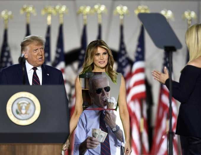 Rnc-Biden-Ice Melania Green Screen Dress Memes Biden