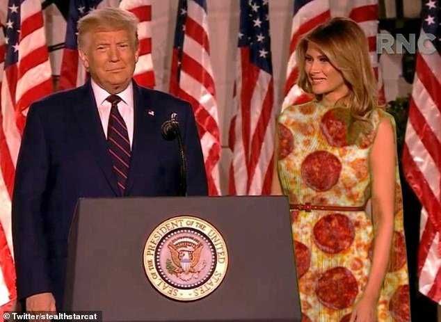 Rnc-Pizza-Dress Melania Green Screen Dress Memes Pizza The Hut