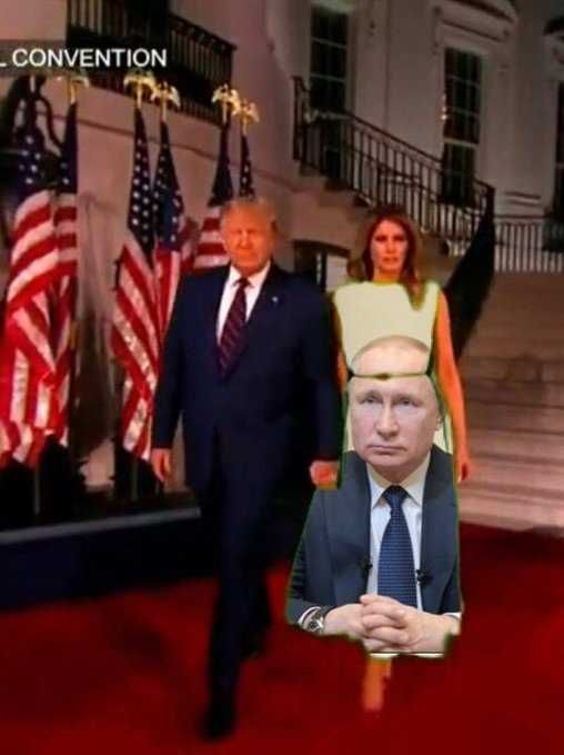 Rnc-Putin Melania Green Screen Dress Memes Putin Him Down A Crotch