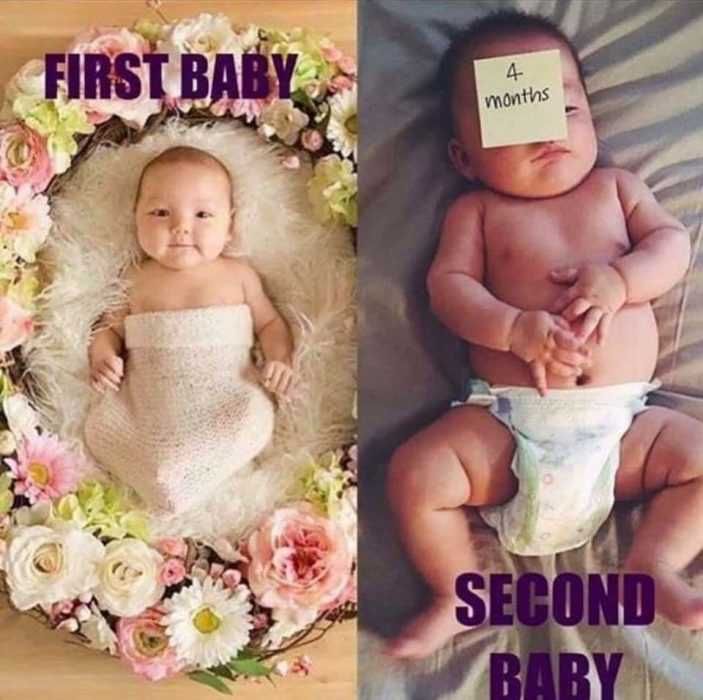 Funny-Prengnacy-Memes-Second-Born First Baby Vs Second Baby