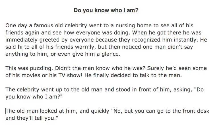Funny-Stories-Seniors-Do-You-Know-Who-Iam 7 Funny Short Stories For Seniors Mistaken Identity