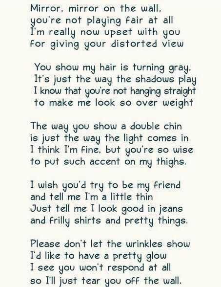 Poem-Tick-Tock Funny Poems About Getting Old Mirror Mirror