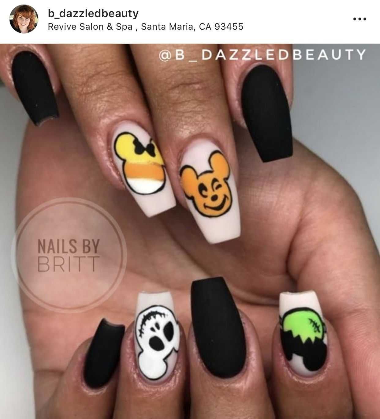 B_Dazzledbeauty_Mickeyhalloween Halloween Nail Art Disney