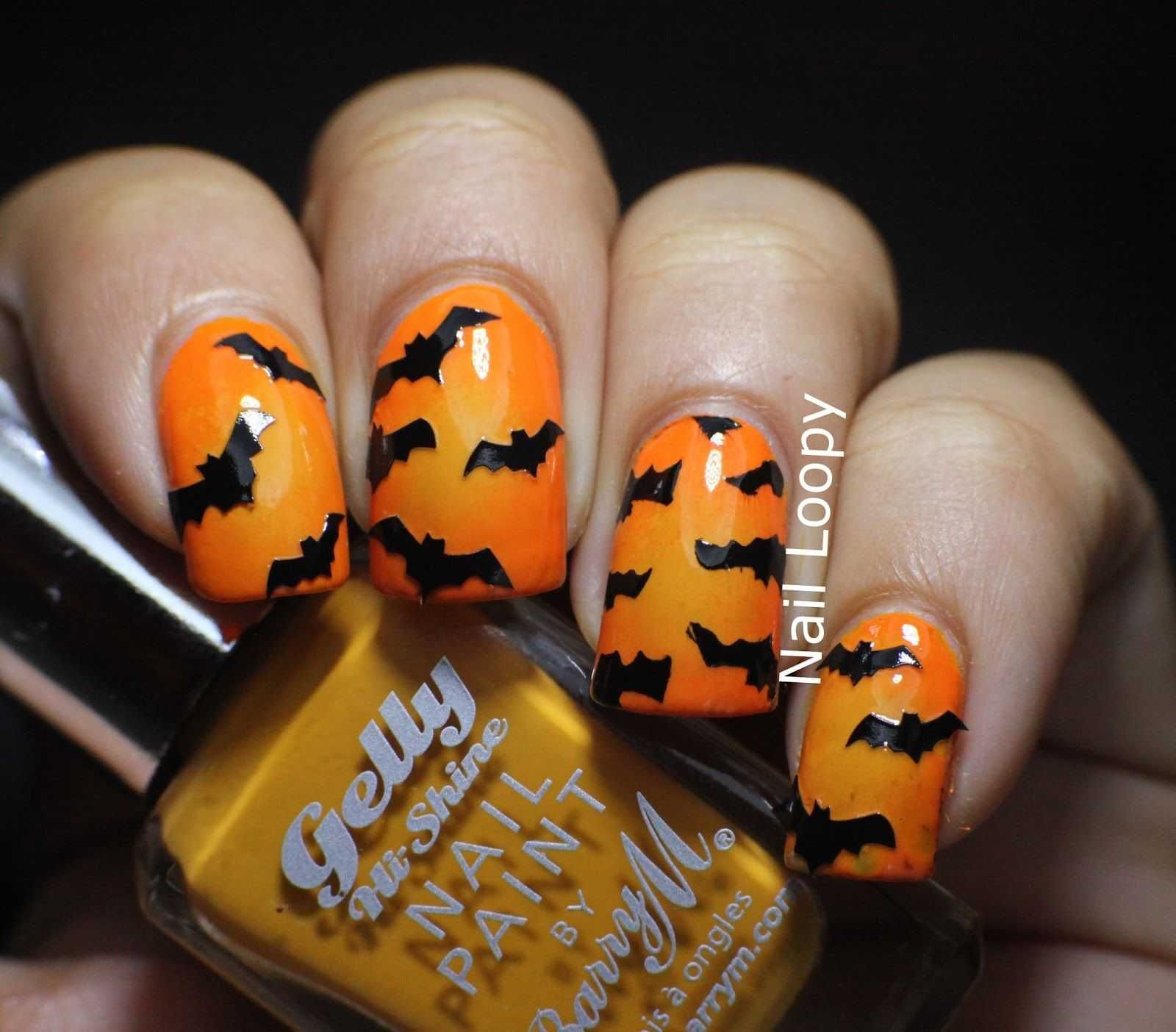 Nailloopy-Bats-Halloween-Nails Halloween Nail Ideas Bats
