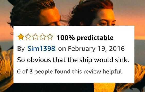 153F0D0F85C1E1B3De9872Dd8Ee3Bec4 Funny Amazon Review Titanic