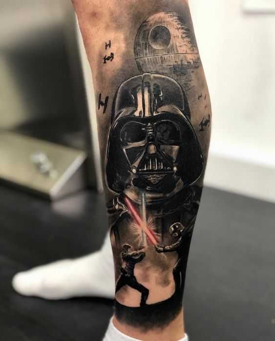 79Ca378361B6C8Feb279B7663918843E Cool Star Wars Tattoo Ideas Vader On Leg