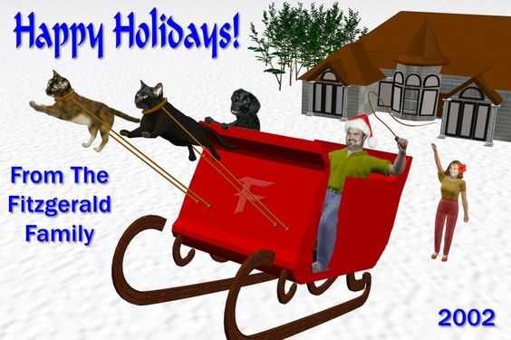 Christmas-Card-Win-Fail-Pet-Sleigh Christmas Card Win Fail Pet Sleigh