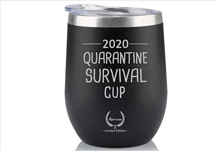 Christmas-Wine-Lover-Idea-10 Christmas Gag Gifts Quarantine Survival Cup 2020 Black