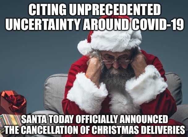 Covid-Santa-Canceled Funny Life Memes Covid Santa Canceled