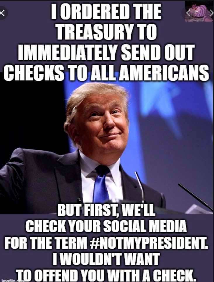 Not-My-President-Memes-2 Not My President Memes Stimulus Checks