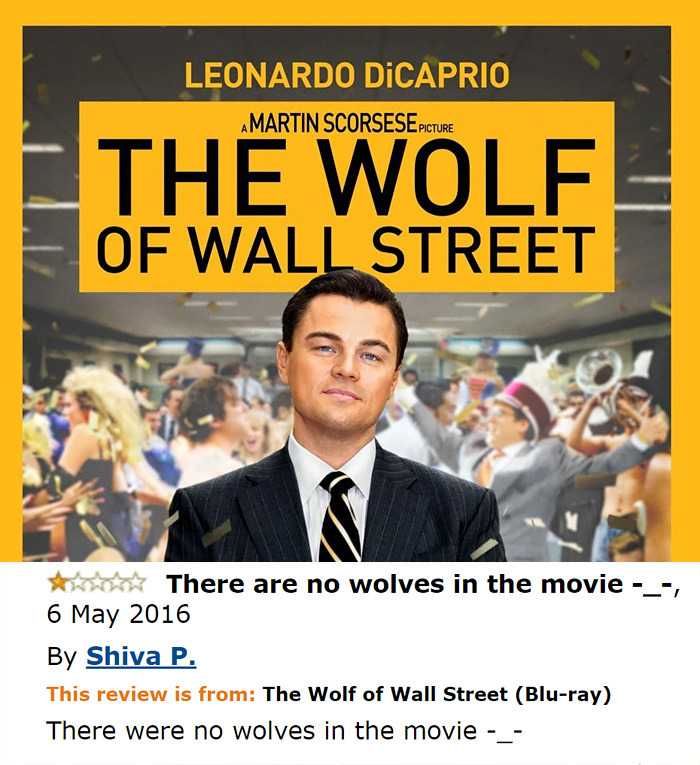 Tumblr_Pv69Q7F6Od1S1Vn29O1_1280 Funny Amazon Reviews No Wolves In Wolf Of Wall Street