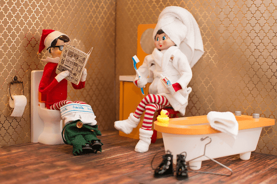 2020-Elf-In-The-Shelf-Bathroom Elf On The Shelf 2020 Ideas Bathroom Hangout