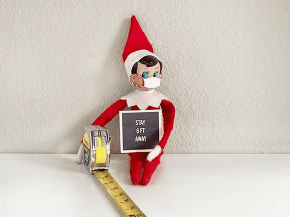 2020-Elf-On-The-Shelf-Stay-Away 2020 Elf On The Shelf Elf On The Shelf Mask And Measuring Tape