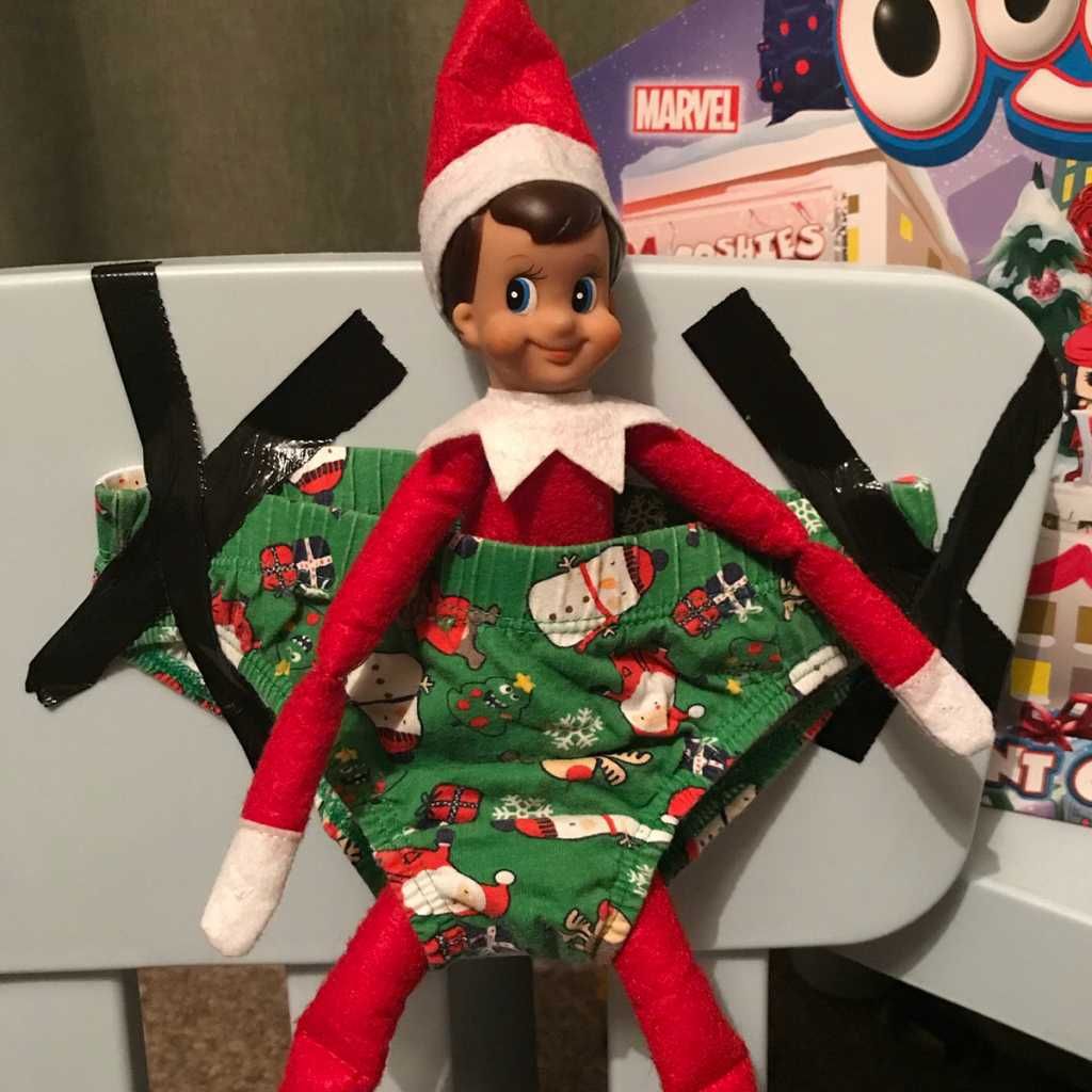 2020-Elf-On-The-Shelf-Underpants 2020 Elf On The Shelf Stuck In Underwear