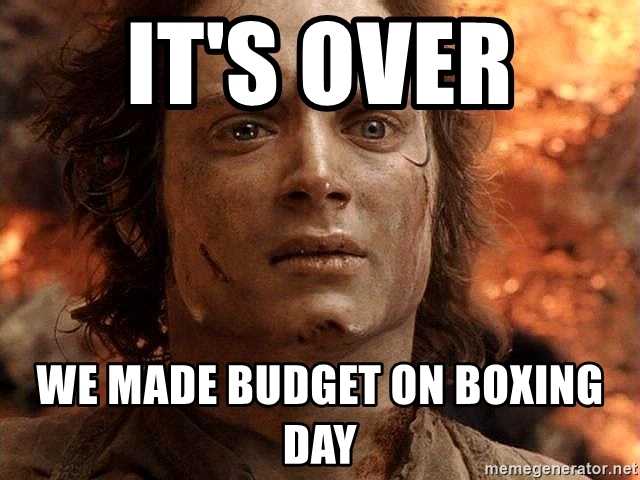Boxing Day Memes  Budget For Boxing Day
