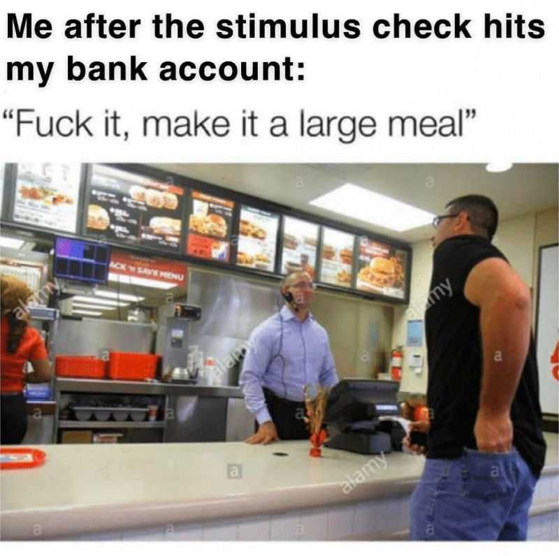 Stimulus-Large-Meal Stimulus Memes Splurging