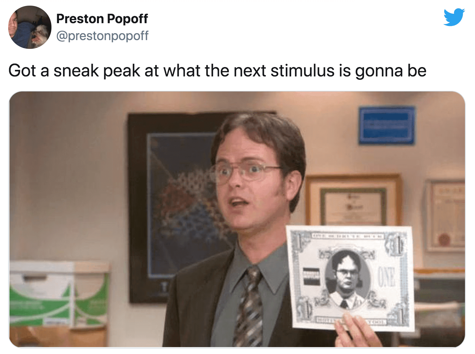 Stimulus-Sneak-Peek Stimulus Meme Funny Money