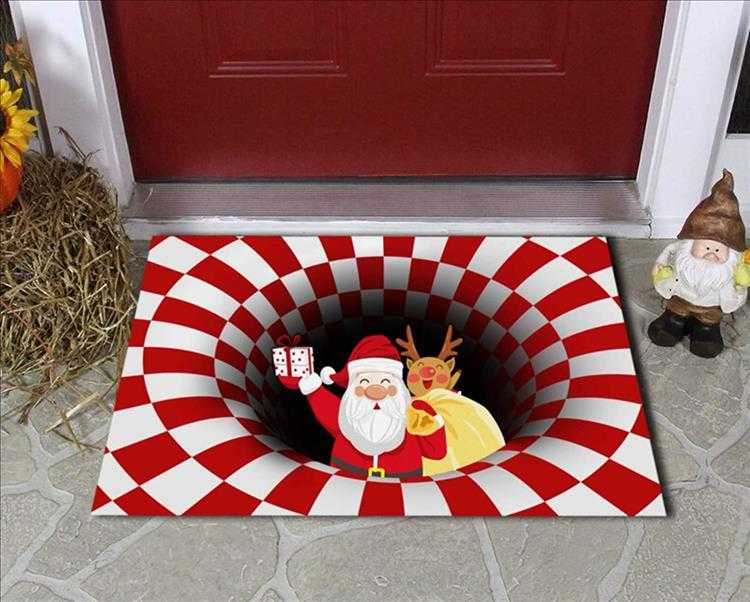 Funniest Christmas Mats Santa Reindeer
