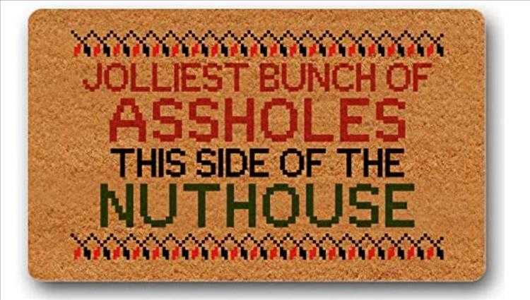 2020 Christmas Mats Jolliest Bunch Of Assholes