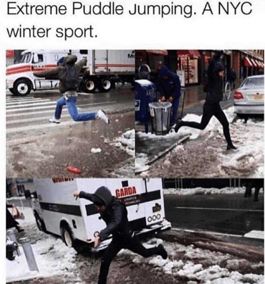 Snow-Meme-2021-Puddle-Jumping Texas Freeze Memes Ok Not Texas But New Winter Sport