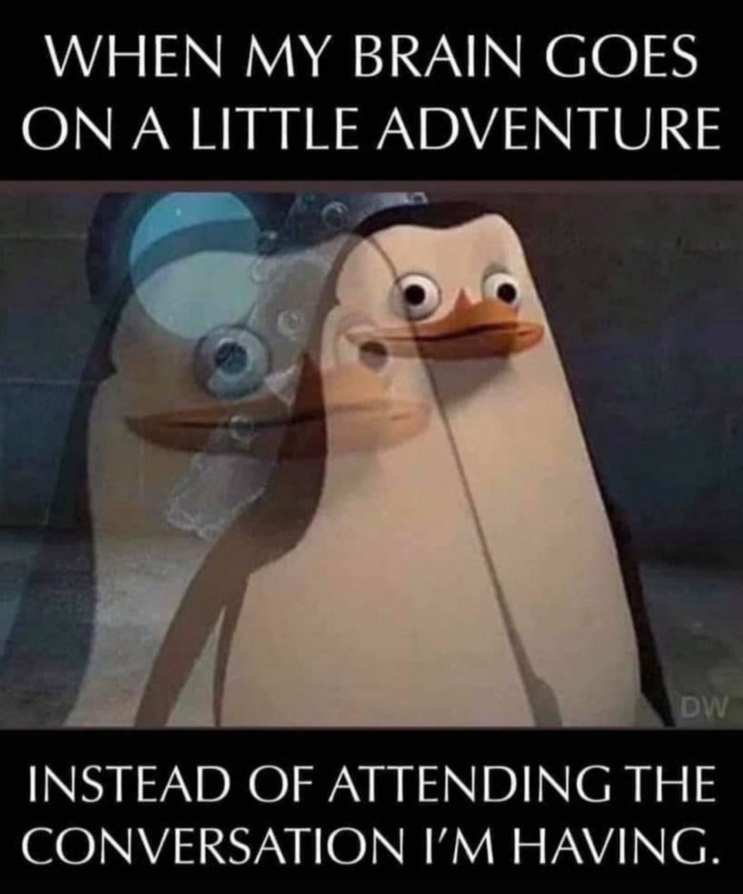 Adhd-Meme-Peguin Funniest Adhd Memes