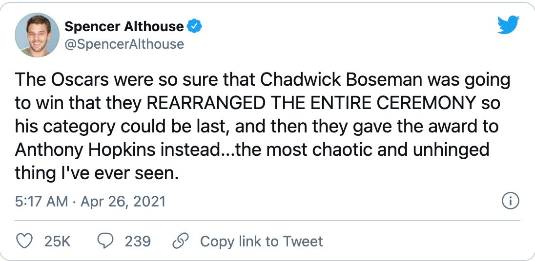 Screen Shot 2021-04-26 At 2.37.23 Pm Funny 2021 Oscar Memes No Show