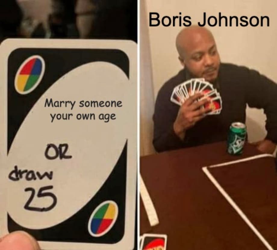 Boris Johnson Cradle Snatching Meme