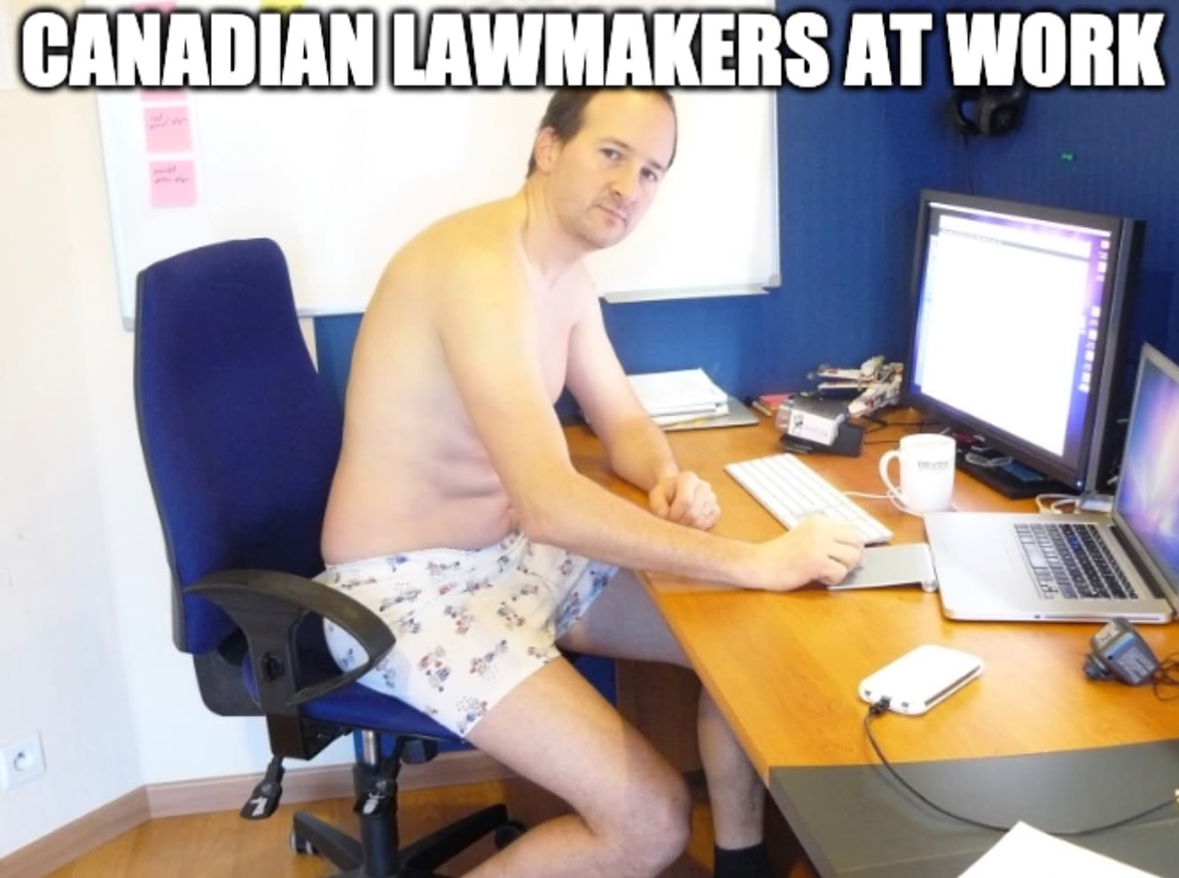 Canadian Law Maker Caught Urinating On Camera Meme