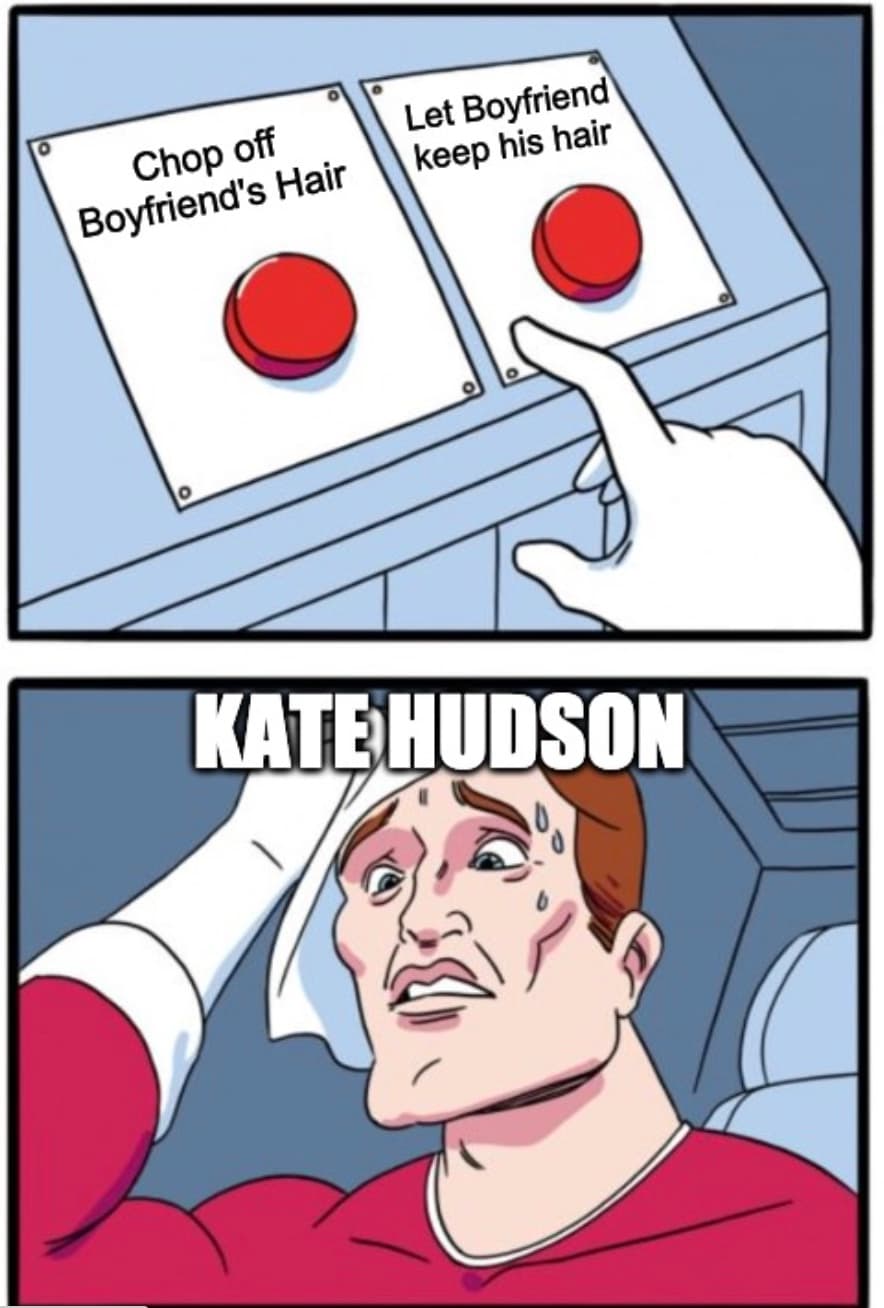 Kate Hudson Cut Boyfriend's Pony Tail Meme