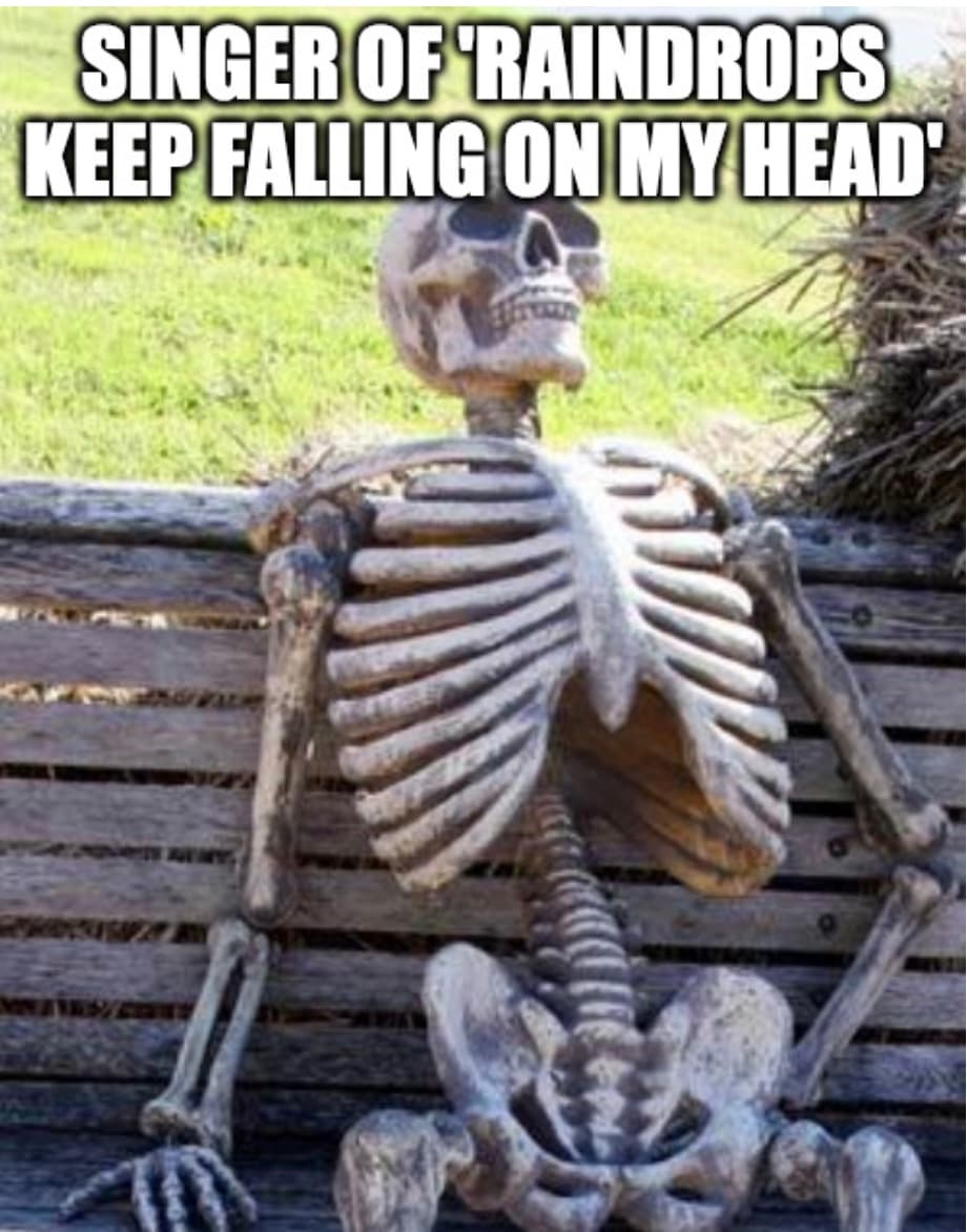 Raindrops Keep Falling On My Head Singer Dies Meme