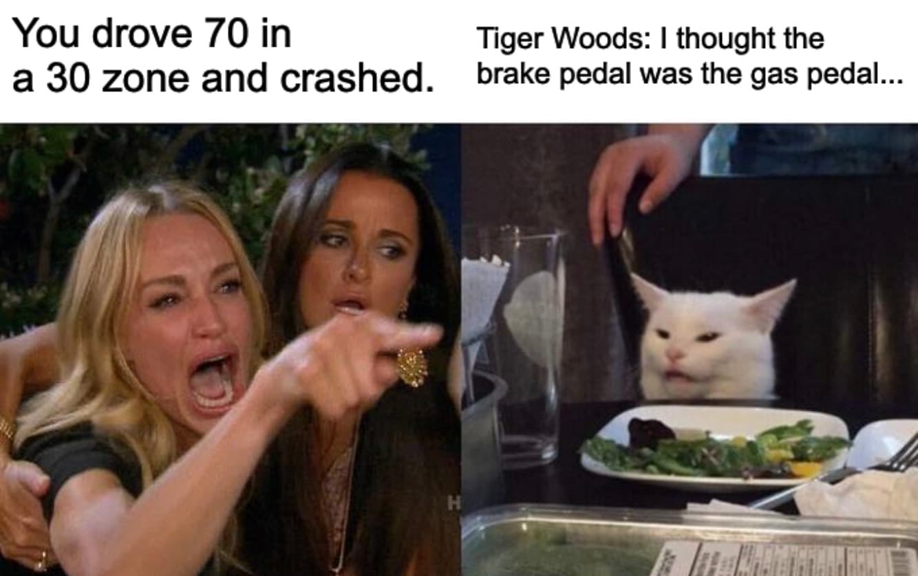 Tiger Woods Talks About His Accident Meme