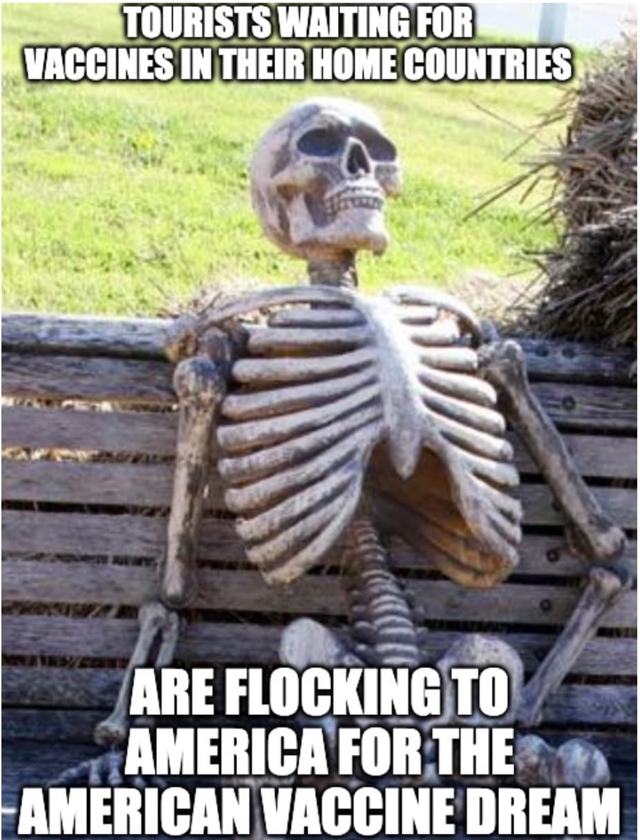 Vaccine Tourists Meme