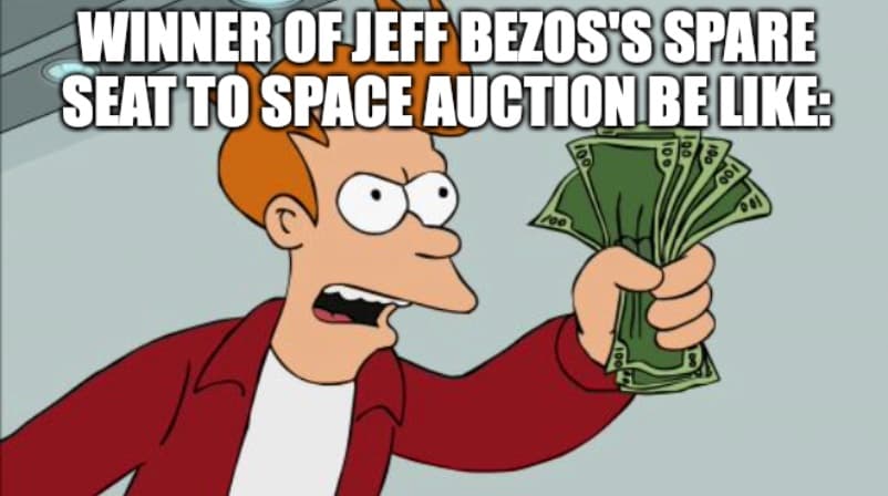 Bezos Auctions Spare Space Seat Meme