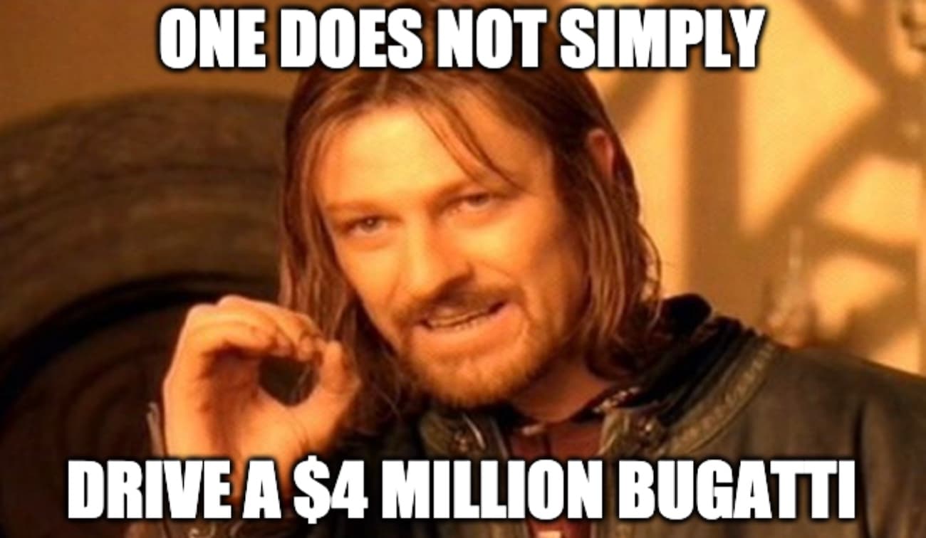 Bugatti 4 Million Dollar Car Meme